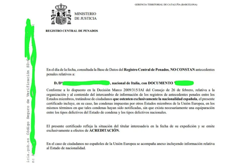 abogado estafa Sevilla. Certificado de antecedentes penales